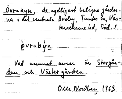 Bild på arkivkortet för arkivposten Övrabyn