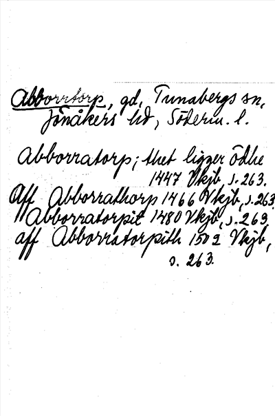 Bild på arkivkortet för arkivposten Abborrtorp