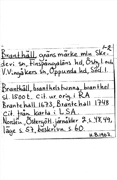 Bild på arkivkortet för arkivposten Branthäll