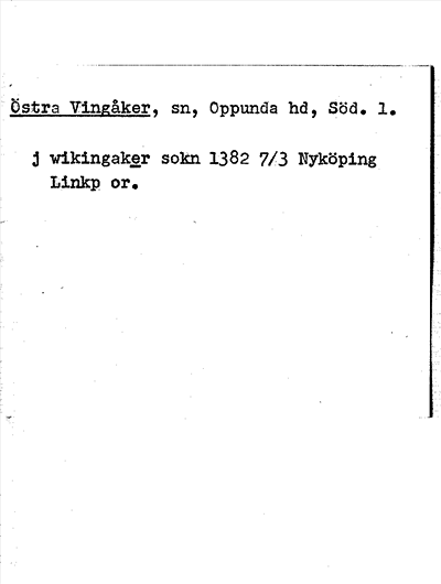 Bild på arkivkortet för arkivposten Östra Vingåker