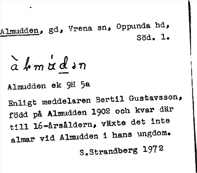 Bild på arkivkortet för arkivposten Almudden