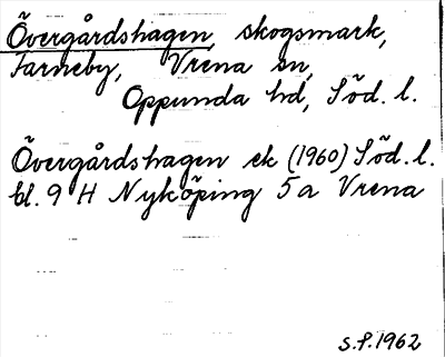 Bild på arkivkortet för arkivposten Övergårdshagen