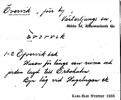 Bild på arkivkortet för arkivposten Övervik