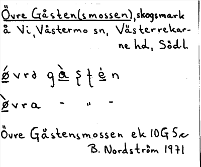 Bild på arkivkortet för arkivposten Övre Gåsten(smossen)