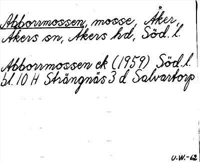 Bild på arkivkortet för arkivposten Abborrmossen
