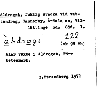 Bild på arkivkortet för arkivposten Aldroget