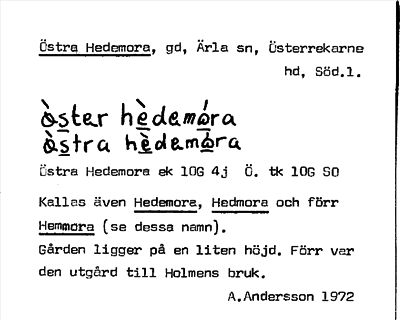 Bild på arkivkortet för arkivposten Östra Hedemora