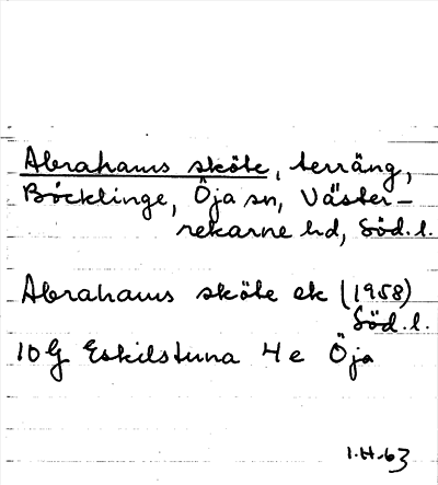 Bild på arkivkortet för arkivposten Abrahams sköte