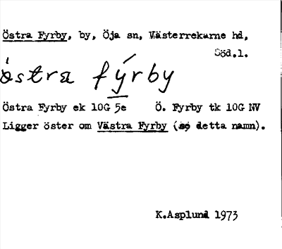 Bild på arkivkortet för arkivposten Östra Fyrby