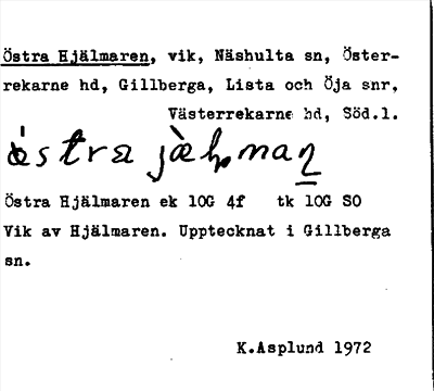 Bild på arkivkortet för arkivposten Östra Hjälmaren