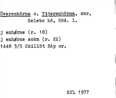 Bild på arkivkortet för arkivposten Överenhörna o. Ytterenhörna