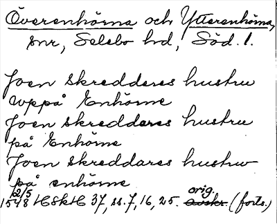 Bild på arkivkortet för arkivposten Överenhörna och Ytterenhörna