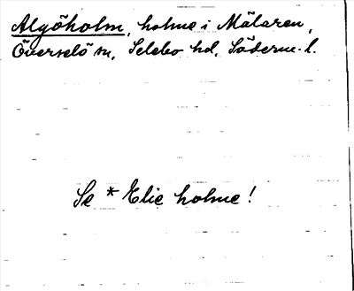 Bild på arkivkortet för arkivposten Algöholm