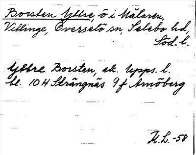 Bild på arkivkortet för arkivposten Borsten, Yttre