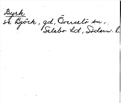 Bild på arkivkortet för arkivposten Byrk, se Björk