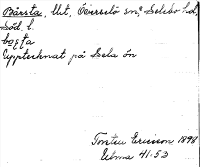Bild på arkivkortet för arkivposten Bårsta