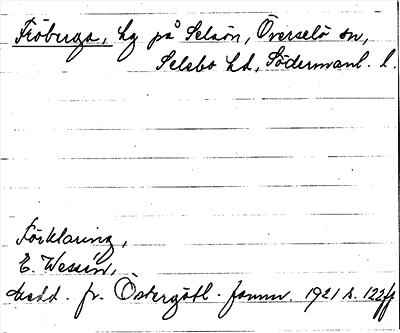 Bild på arkivkortet för arkivposten Fröberga