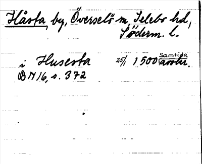 Bild på arkivkortet för arkivposten Håsta