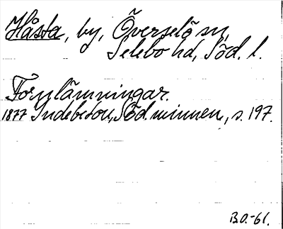 Bild på arkivkortet för arkivposten Håsta