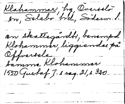 Bild på arkivkortet för arkivposten Klahammar