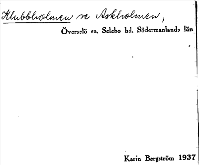 Bild på arkivkortet för arkivposten Klubbholmen, se Askholmen