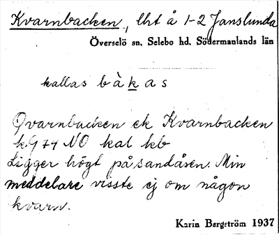 Bild på arkivkortet för arkivposten Kvarnbacken
