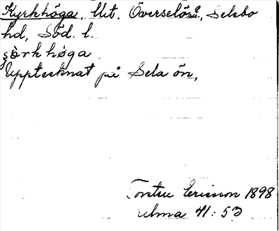 Bild på arkivkortet för arkivposten Kyrkhöga