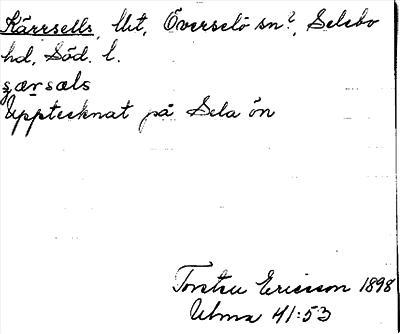 Bild på arkivkortet för arkivposten Kärrsells