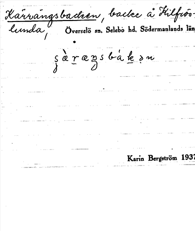 Bild på arkivkortet för arkivposten Kärrängsbacken