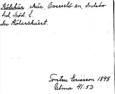 Bild på arkivkortet för arkivposten Kölskär, se Kölarskäret