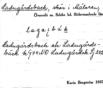Bild på arkivkortet för arkivposten Ladugårdsback