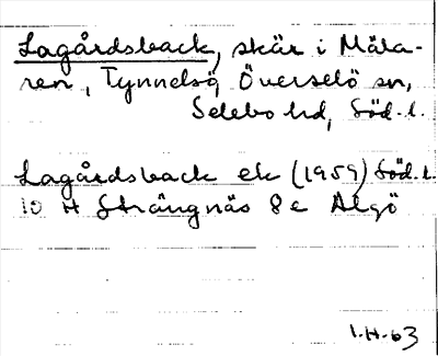 Bild på arkivkortet för arkivposten Lagårdsback