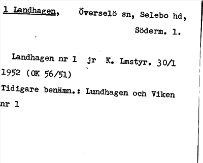 Bild på arkivkortet för arkivposten Landhagen