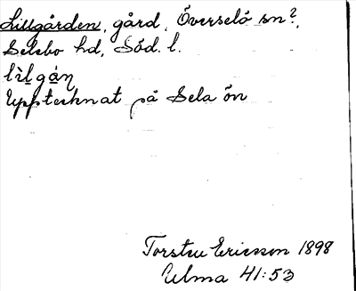 Bild på arkivkortet för arkivposten Lillgården