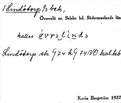 Bild på arkivkortet för arkivposten Lindötorp