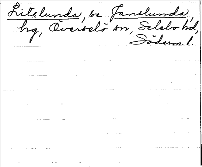Bild på arkivkortet för arkivposten Litslunda, se Janslunda