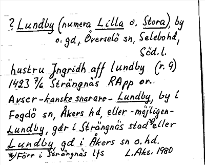 Bild på arkivkortet för arkivposten ?Lundby (numera Lilla o. Stora)