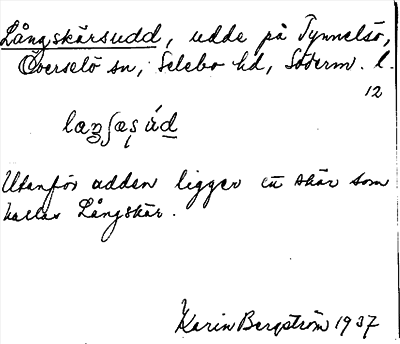 Bild på arkivkortet för arkivposten Långskärsudd