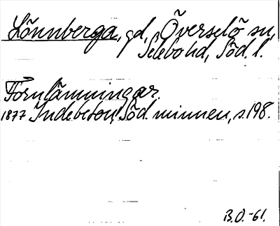 Bild på arkivkortet för arkivposten Lönnberga