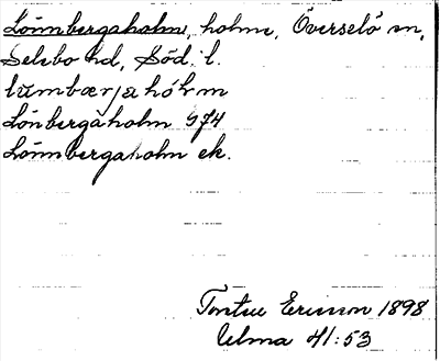 Bild på arkivkortet för arkivposten Lönnbergaholm