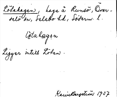 Bild på arkivkortet för arkivposten Lötahagen
