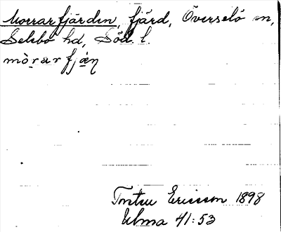 Bild på arkivkortet för arkivposten Morrarfjärden