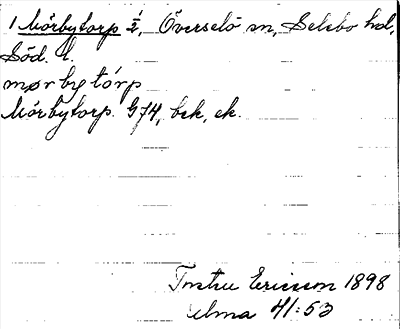 Bild på arkivkortet för arkivposten Mörbytorp