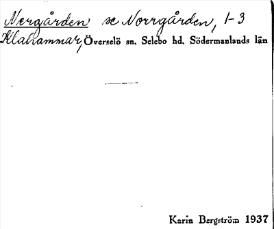 Bild på arkivkortet för arkivposten Nergården, se Norrgården