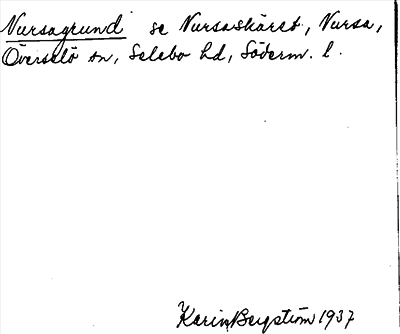 Bild på arkivkortet för arkivposten Nursagrund, se Nursaskäret