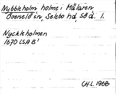 Bild på arkivkortet för arkivposten Nybbleholm