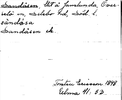 Bild på arkivkortet för arkivposten Sandåsen