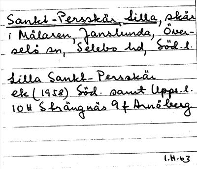 Bild på arkivkortet för arkivposten Sankt-Persskär, Lilla
