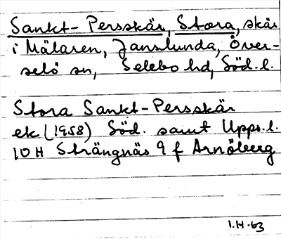 Bild på arkivkortet för arkivposten Sankt-Persskär, Stora