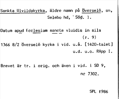 Bild på arkivkortet för arkivposten Sankta Ulvildakyrka
